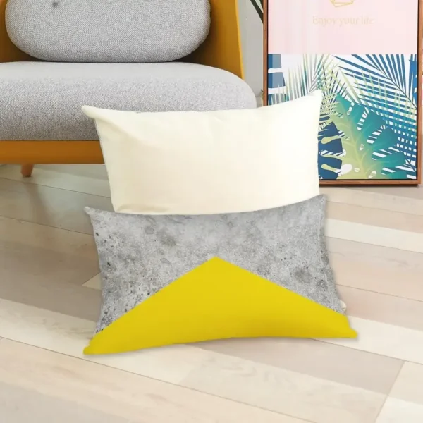 Rectangular Yellow Pillowcase Sofa Car Seat Cushion Cover Home Textile Simple Fashion Geometric - Image 3