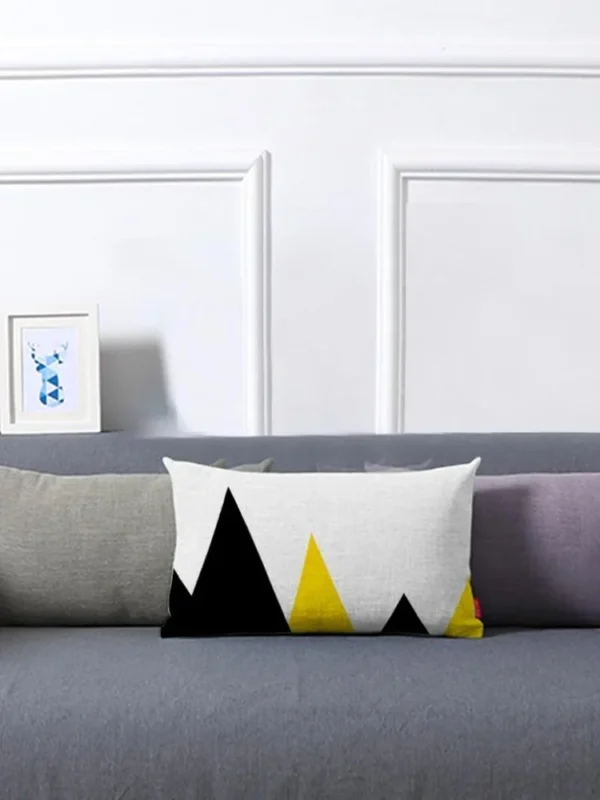 Rectangular Yellow Pillowcase Sofa Car Seat Cushion Cover Home Textile Simple Fashion Geometric - Image 2