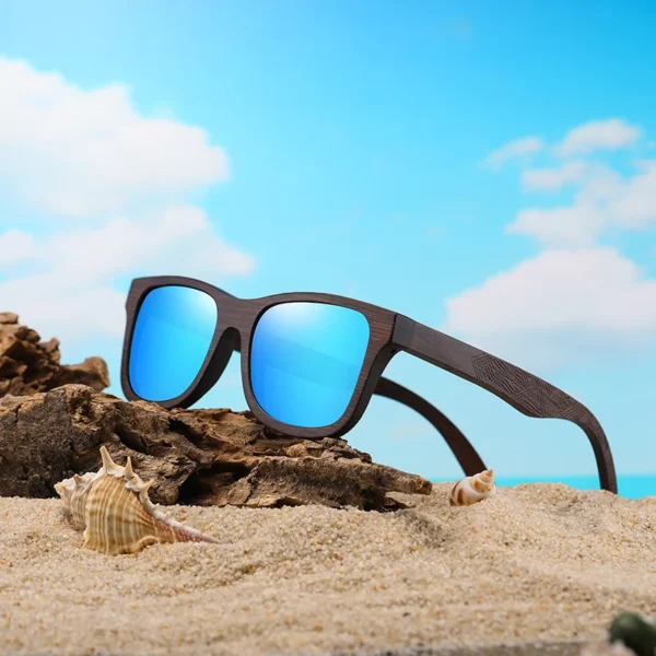 Sunglasses - Handmade Natural Bamboo Wooden - Image 3