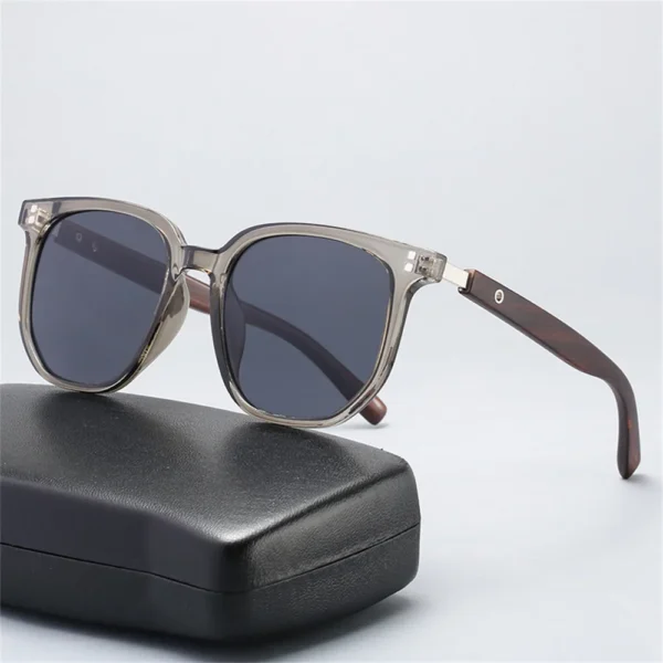 Sunglasses - Classic Sun Glasses Men Wooden Frame - Image 5