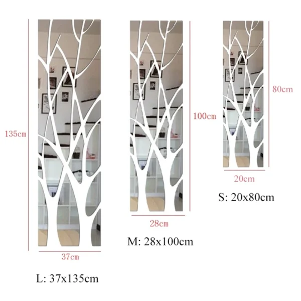 3D Mirror Wall Sticker Tree - Image 6