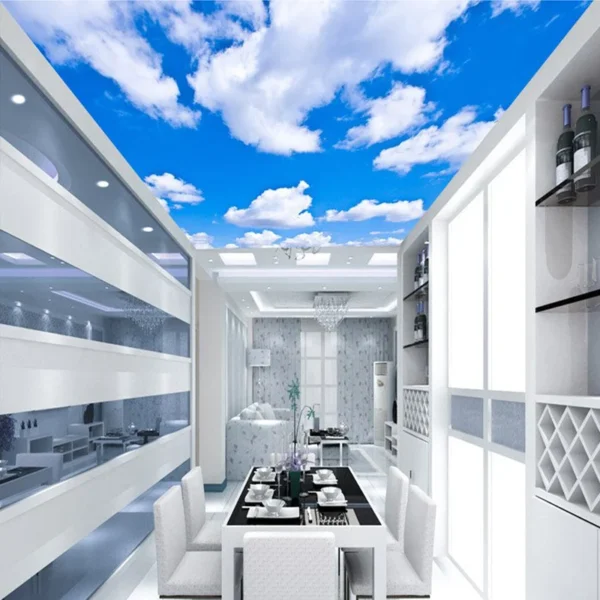 Ceiling Mural Wallpaper 3D Blue Sky - Image 4