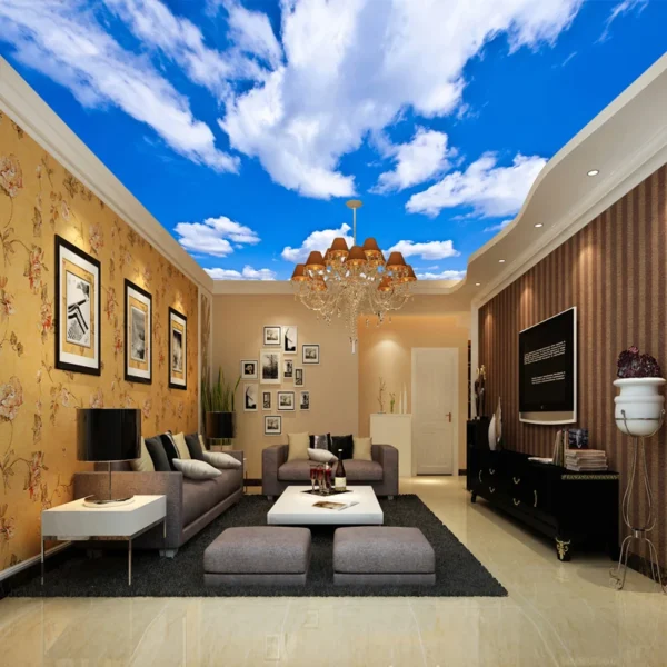 Ceiling Mural Wallpaper 3D Blue Sky - Image 3