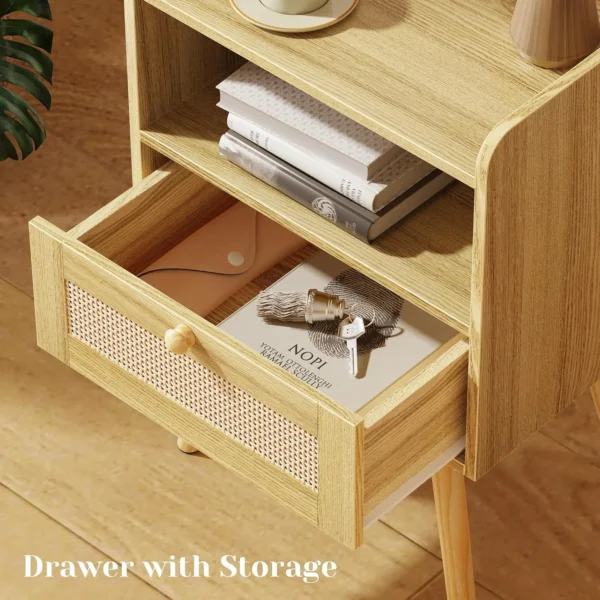 Nightstands Set Rattan Decor - Image 5
