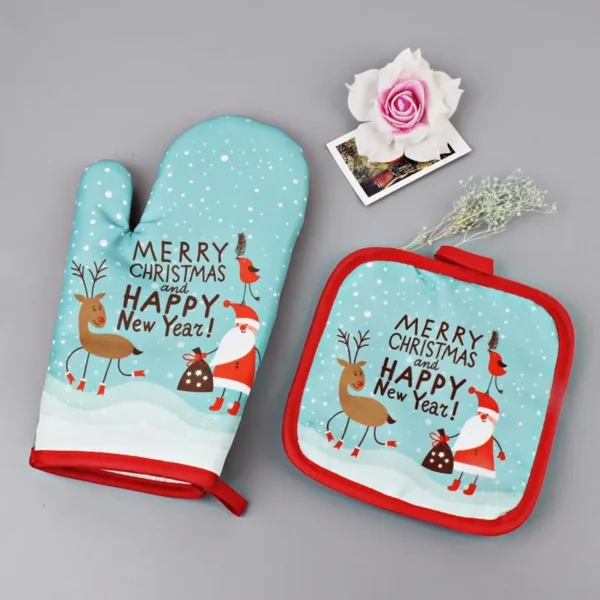 2pcs/set Christmas Oven Mitts - Image 5