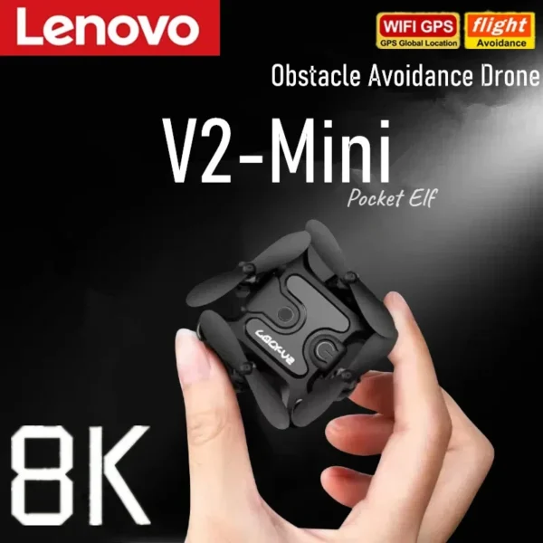 Lenovo V2 Mini Pocket Elf Drone With Camera 4k