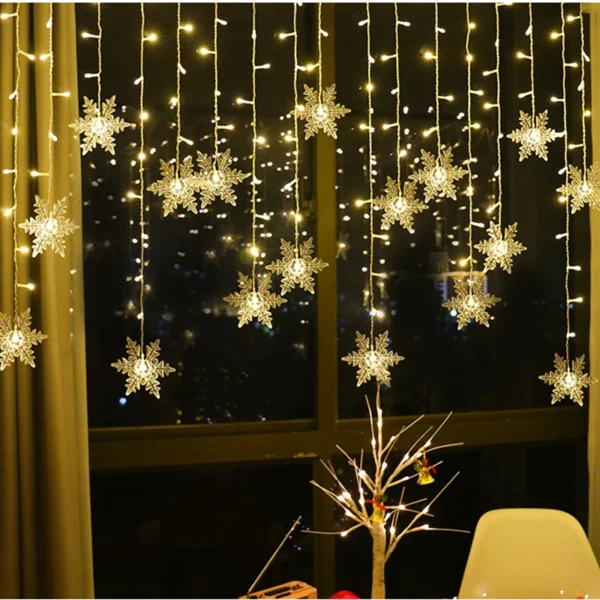 3.2M Christmas Snowflakes LED Lights - Image 4
