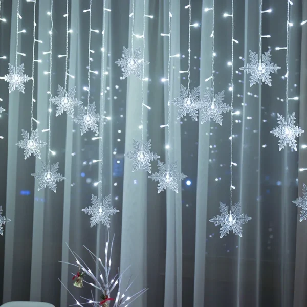 3.2M Christmas Snowflakes LED Lights - Image 2