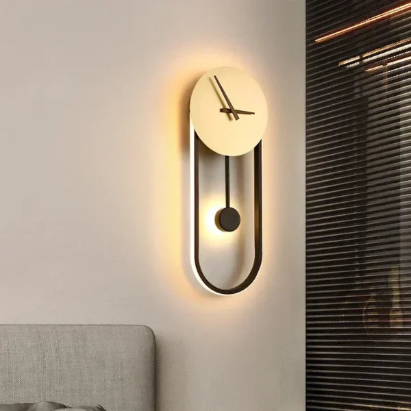 Modern LED Clock Wall Lamp - Image 6