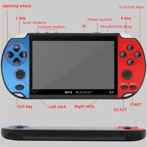 GAMINJA X7 4.3inch Handheld Game Console - Image 6