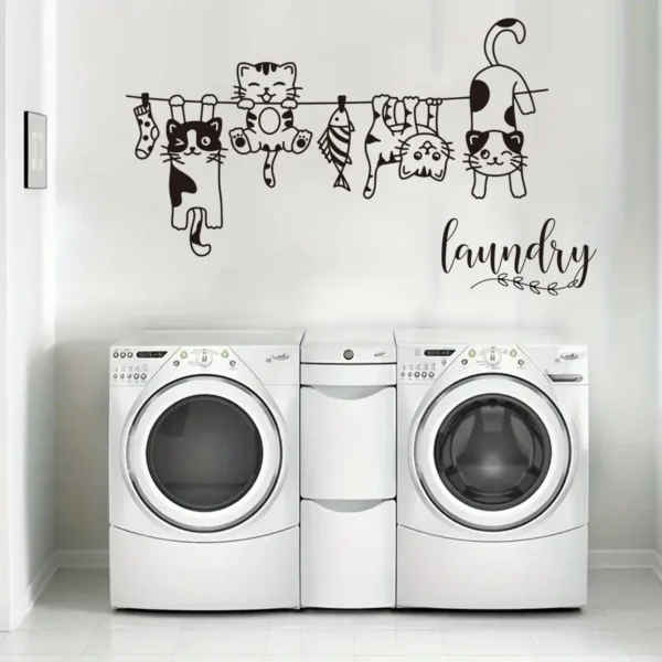 1Pc Cartoon Cat Wall Sticker