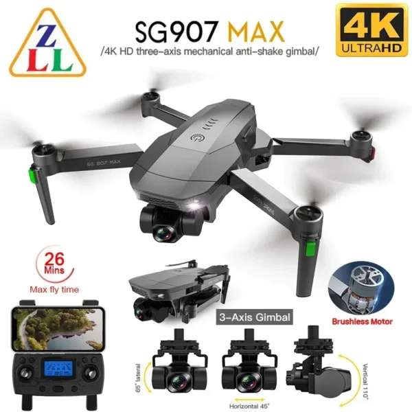 ZLL SG907 MAX GPS Professional Drone with 5G WiFi EIS 4K Camera