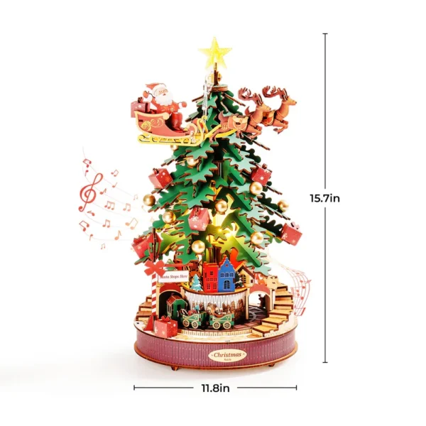 Robotime Rolife Christmas Melody Tree Music Boxes - Image 6