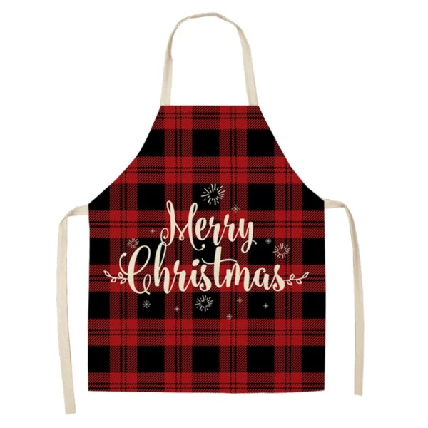 Linen Merry Christmas Apron - Image 3