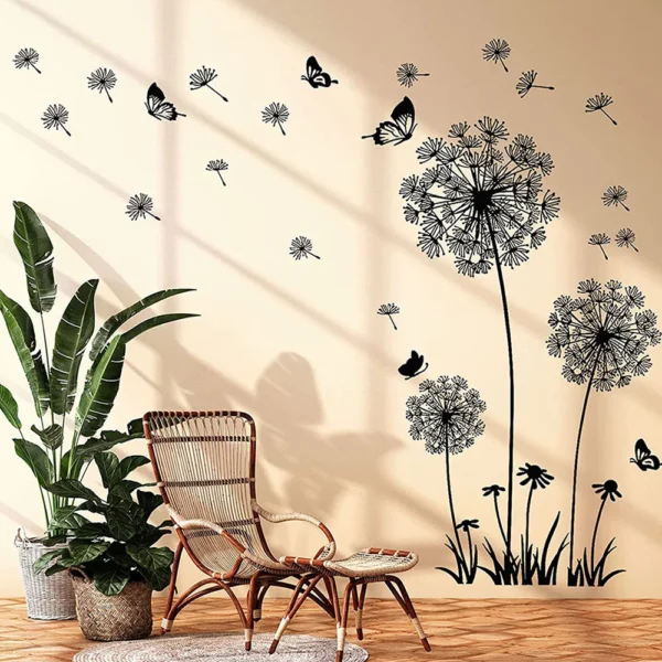 Black Dandelion Wall Sticker - Image 3