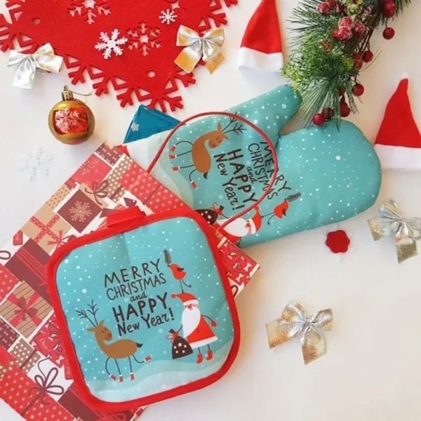 2pcs/set Christmas Oven Mitts - Image 3