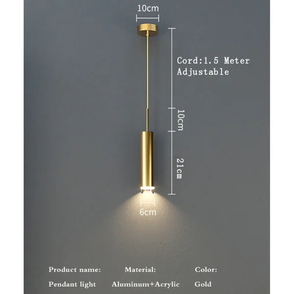 Fumi Modern Adjustable LED Pendant Light - Image 6