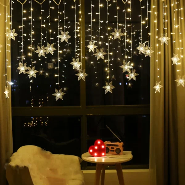 3.2M Christmas Snowflakes LED Lights