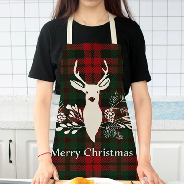 Linen Merry Christmas Apron - Image 5