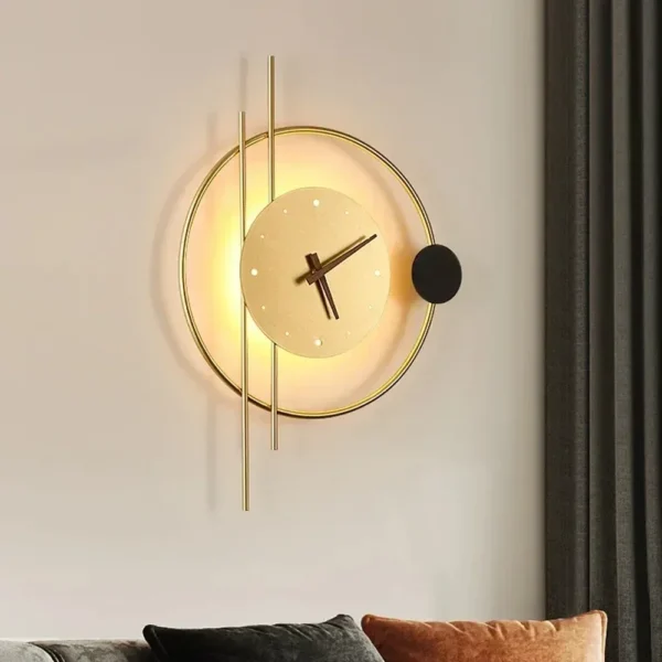 Modern LED Clock Wall Lamp - Image 2