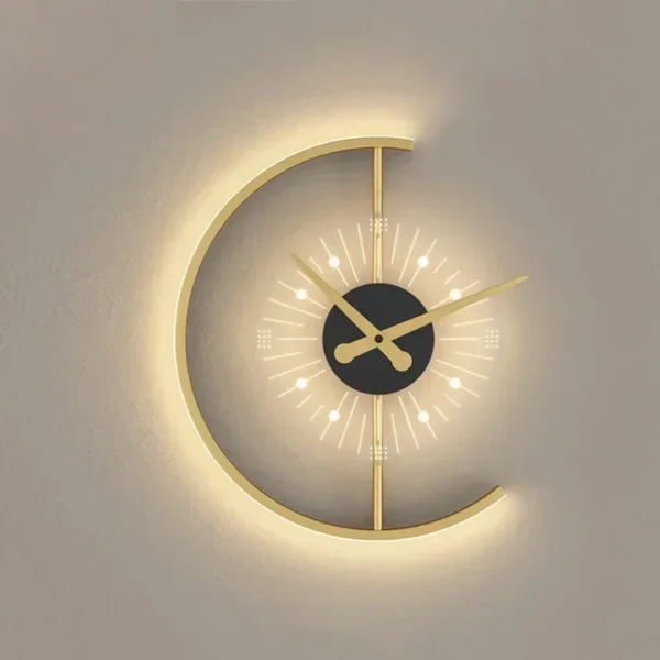 Modern LED Clock Wall Lamp - Image 3