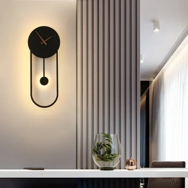 Modern LED Clock Wall Lamp - Image 4