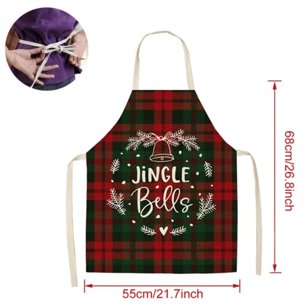 Linen Merry Christmas Apron - Image 4