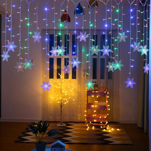 3.2M Christmas Snowflakes LED Lights - Image 3