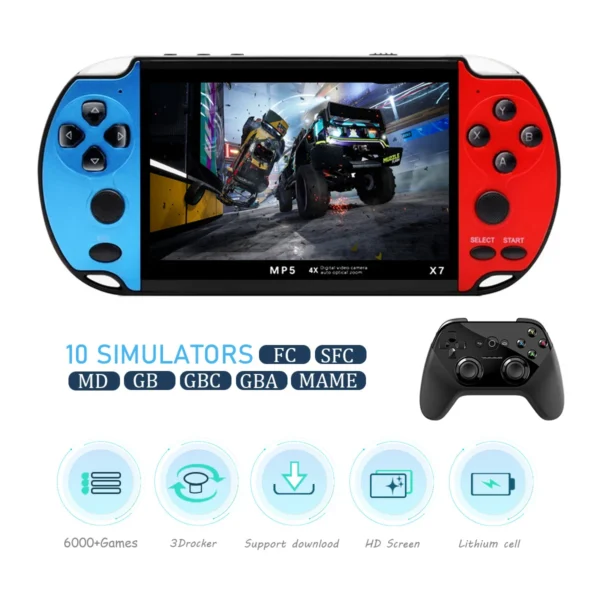 GAMINJA X7 4.3inch Handheld Game Console - Image 2