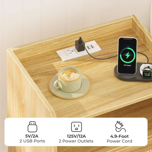 Nightstands Set Rattan Decor - Image 4