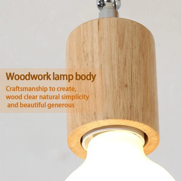 Modern Wooden Ceiling Light - Image 6