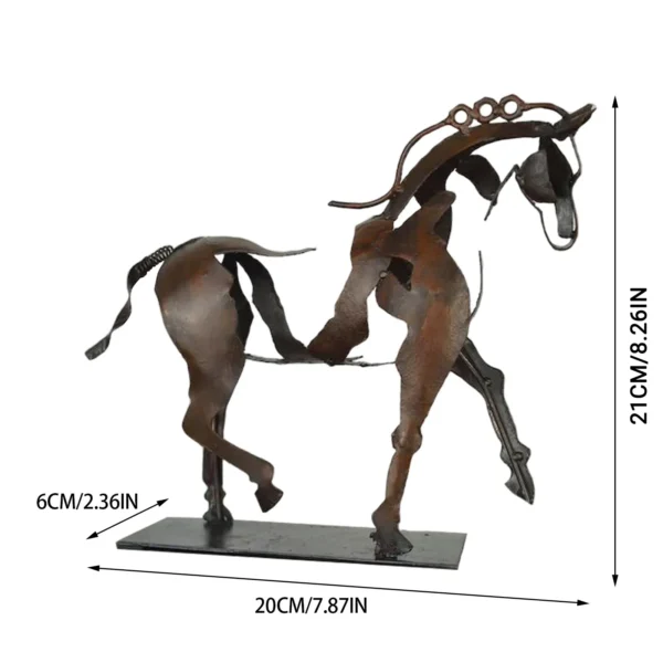 Metal Three Adonis Sculpture Horse - Image 6