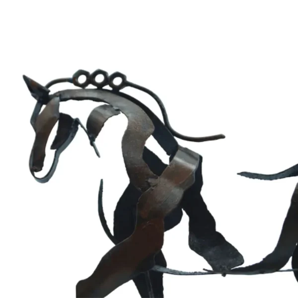 Metal Three Adonis Sculpture Horse - Image 4