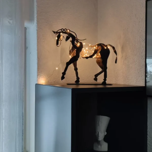 Metal Three Adonis Sculpture Horse - Image 2