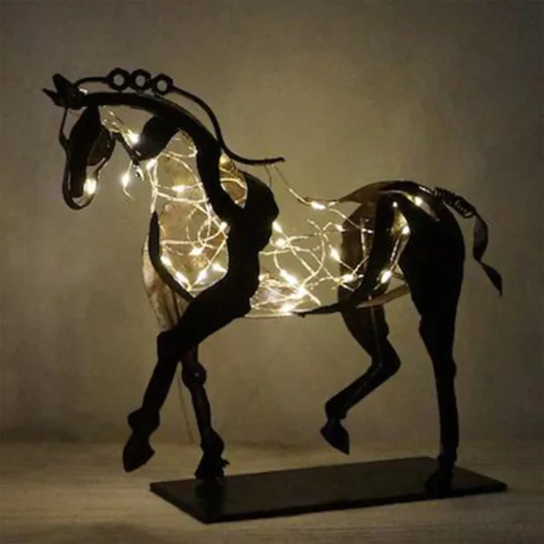 Metal Three Adonis Sculpture Horse