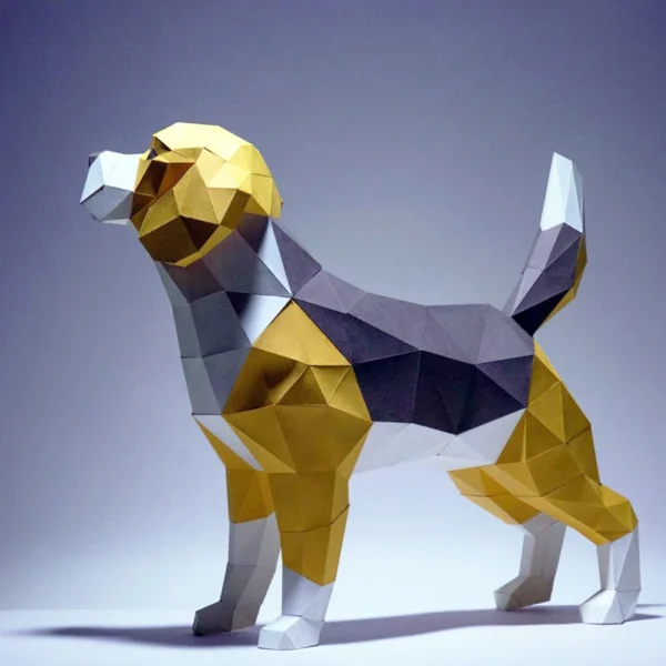 42cm Migru Rabbithound Beagle Dog 3D Paper Craft - Image 2