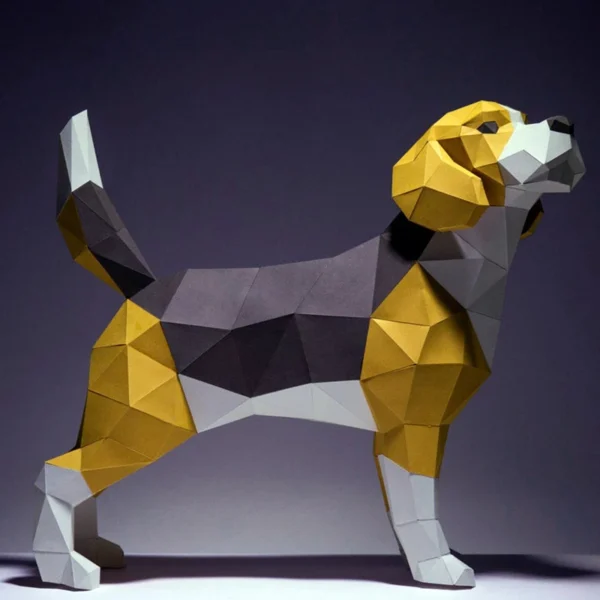 42cm Migru Rabbithound Beagle Dog 3D Paper Craft