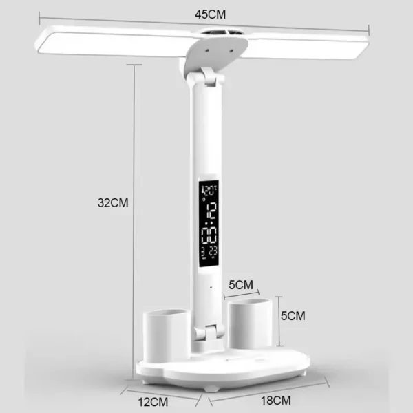 180 Rechargeable LED Clock Desk Lamp - Image 6