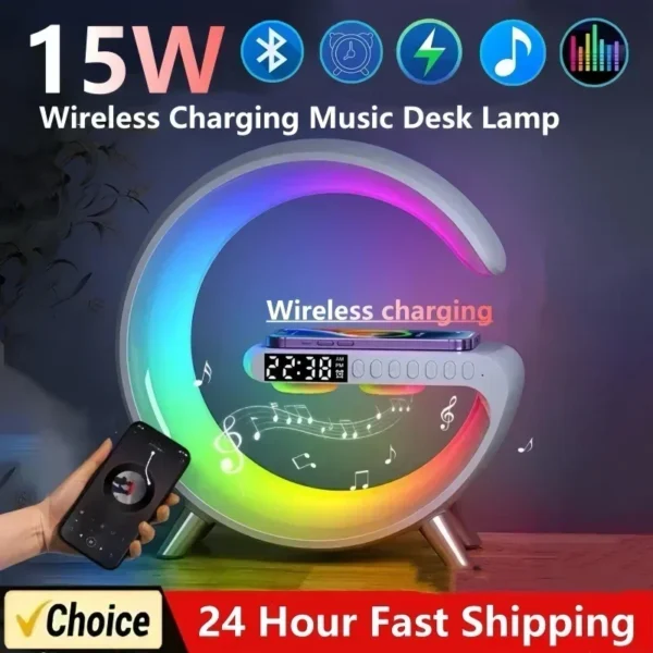 Multifunction Wireless Charger Pad Stand Speaker