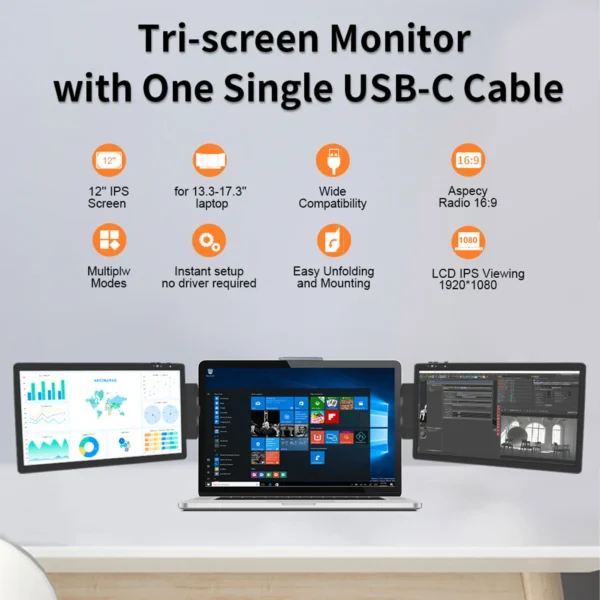 12 Inch Laptop Dual Monitor - Image 3