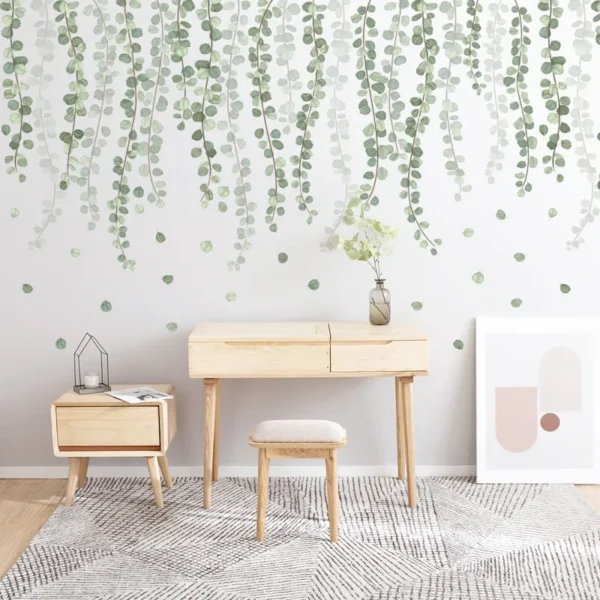 Plants Wall Stickers Green Leaves